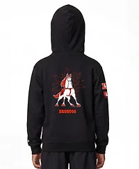 Champion Big Boys and Girls Black Denver Broncos Disney X Full-Zip Hoodie