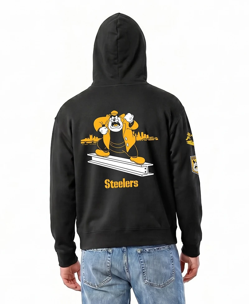 Champion Men's Black Pittsburgh Steelers Disney X All Star Full-Zip Hoodie