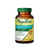 MegaFood Burp-less Omega 3 Fish Oil Heart Brain and Immune Support 90 Softgels