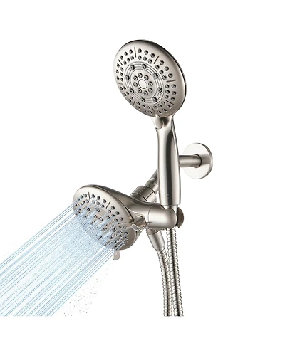 Cyqbd Dual Shower Head 2-in-1 Rainfall Handheld System