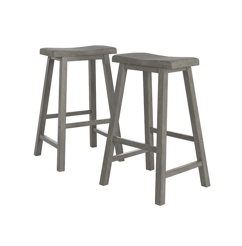 iNSPIRE Q Antique Finish Saddleback Stool