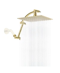 Cyqbd 10''Metal Rain Shower Head Extension Arm Square