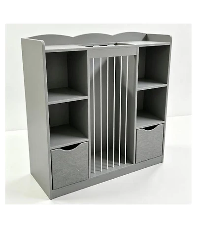 Book Shelf for Kids Rooms, Toy Box and Cubby Storage Organizer with Rounded Corners Design Anti-Collision Safety,and Anti-Tip Device