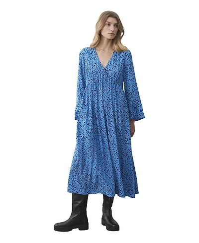 Finery London Women's Laura V-Neck Animal Print Midi Dress