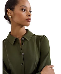Phase Eight Women's Avenly Long Sleeve Belted Midi Shirt Dress