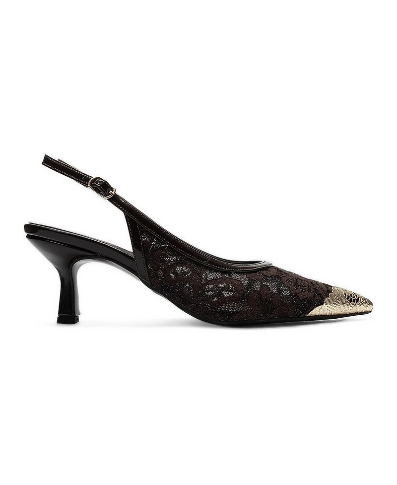 Prologue Shoes Women's Clem Lace Slingback Pump