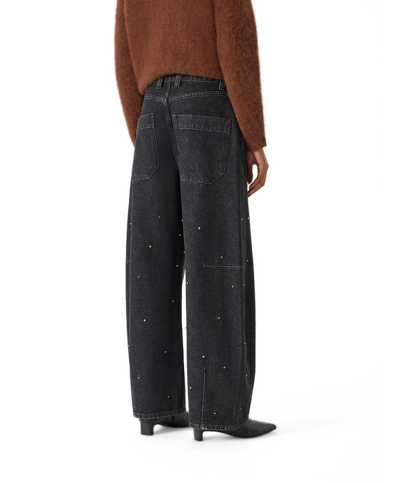Hush Women's Bree High-Waisted Barrel-Leg Relaxed-Fit Jeans