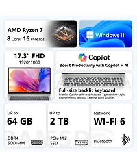 Hp Essential 17z-cp300 Amd Ryzen 7 7730U 64GB 17.3" Laptop