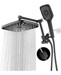 Cyqbd 12" Rain Shower Head Handheld Spray Adjustable Arm Diverter