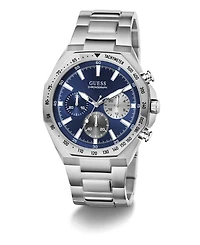 Guess Men's Quartz Silver-Tone Stainless Steel Watch 42mm