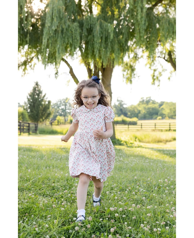 Florence Eiseman Toddler Girls' 2T-5T Floral A-Line Front-Tie Dress