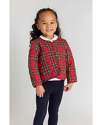 Florence Eiseman Girls' 4-16 Plaid Quilted Long-Sleeve Jacket