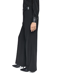 Dkny Women's High-Waisted Wide-Leg Belted Pants