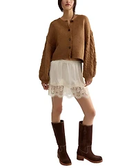 Free People Women's Thistle Cropped Crewneck Cardigan