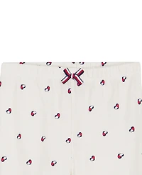 Tommy Hilfiger Baby Girls' Long-Sleeve Peter Pan Collar Bow Tunic and Leggings, 2-Piece Set