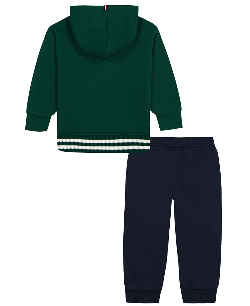 Tommy Hilfiger Toddler Boys' 2T-5T Hooded Long-Sleeve Hoodie and Joggers, 2-Piece Set