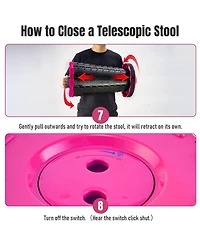 Aofar Collapsible Stool Portable Foldable Seat Retractable Carry Strap Outdoor Activities
