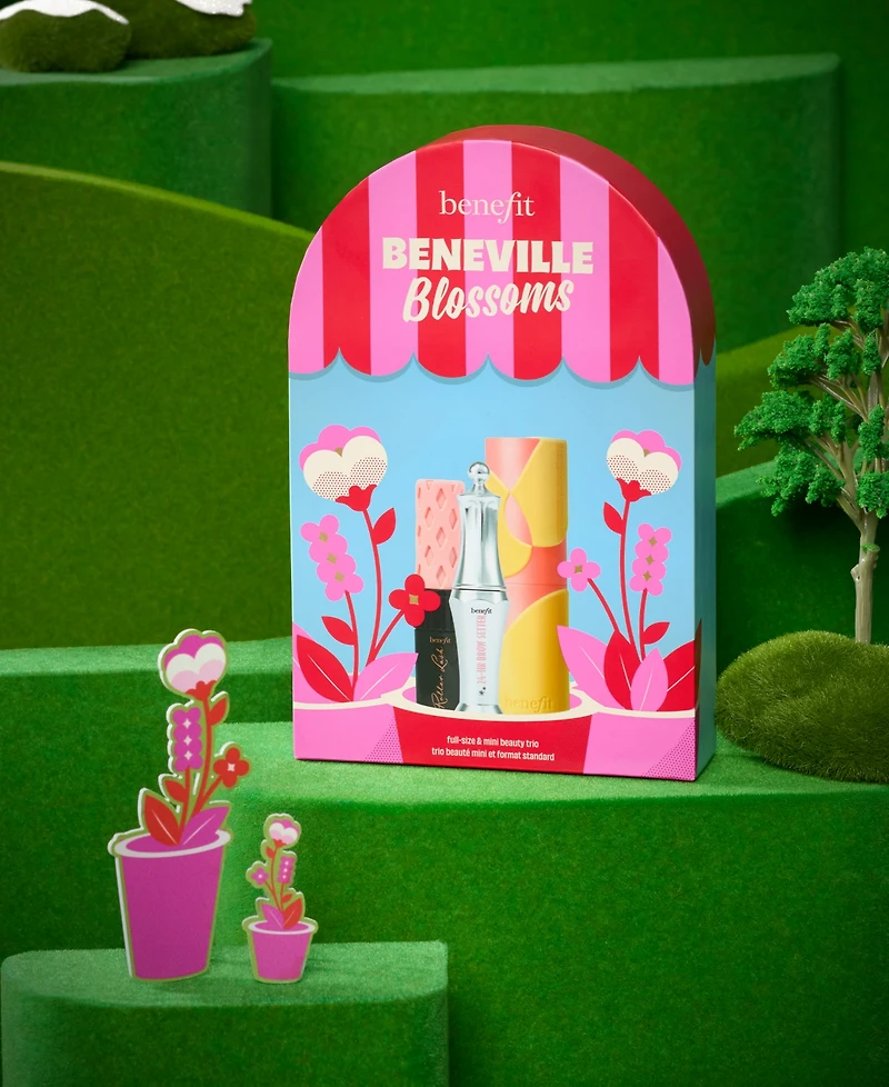 Benefit Cosmetics 3-Piece Beneville Blossoms Beauty Trio Blush, Mascara & Brow Gel Makeup Gift Set