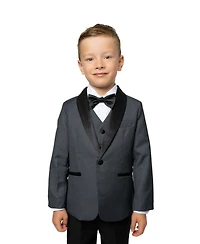 Peanut Butter Collection Toddler Boys' 2T-5T Love and Angels Slim-Fit Jacket, Vest, Pants, Bowtie Shirt, 5-Piece Set