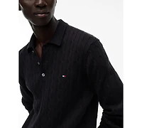 Tommy Hilfiger Men's Classic Cable-Knit Regular-Fit Polo Shirt