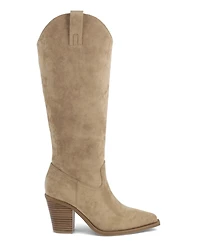 Mia Women's Messini Stacked Heel Pointed Toe Tall Boots