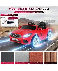 Sugift 12V Kids Ride on Car Luxury Convertible Style with Parent Remote Led Lights and Music Ages 3-8