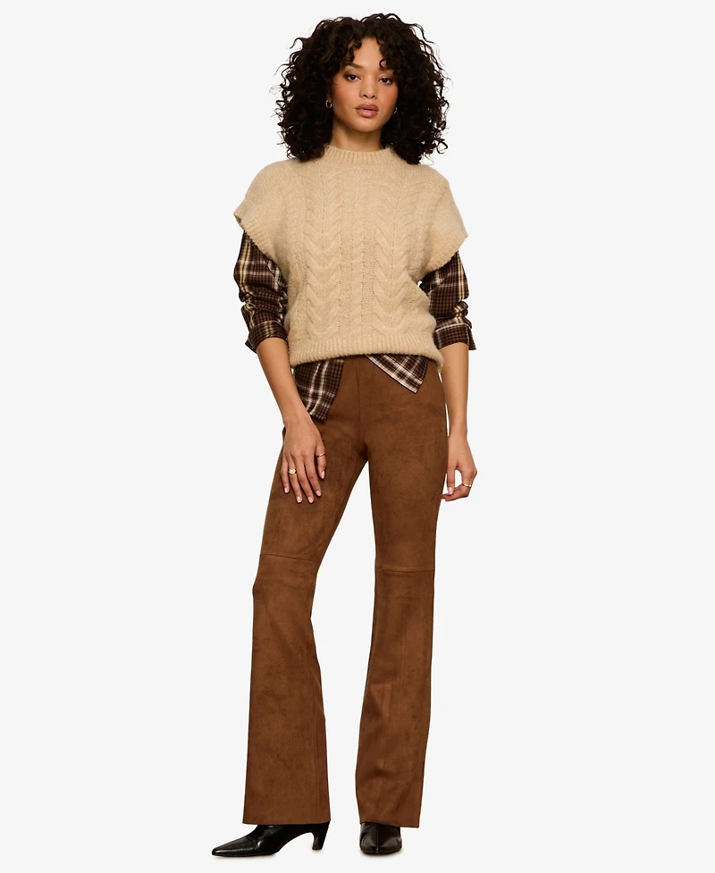 Sanctuary Petite City Plaid Long-Sleeve Button-Up Shirt