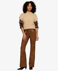 Sanctuary Petite City Plaid Long-Sleeve Button-Up Shirt