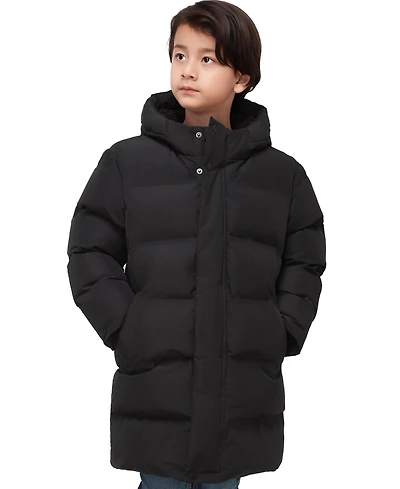 Rokka&Rolla Boys' 4-20 Parker Hooded Fleece-Lined Mid-Length Puffer Jacket