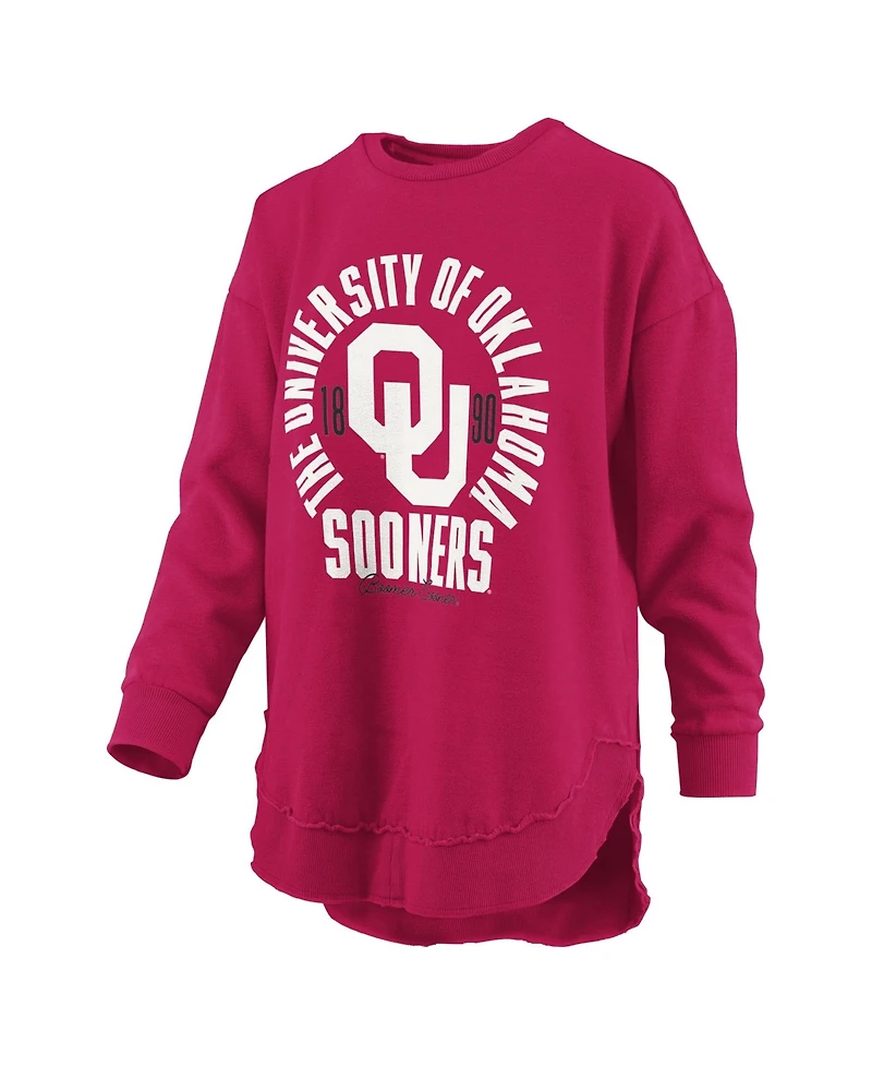 Pressbox Women's Blitz Oklahoma Sooners Crewneck Sweatshirt