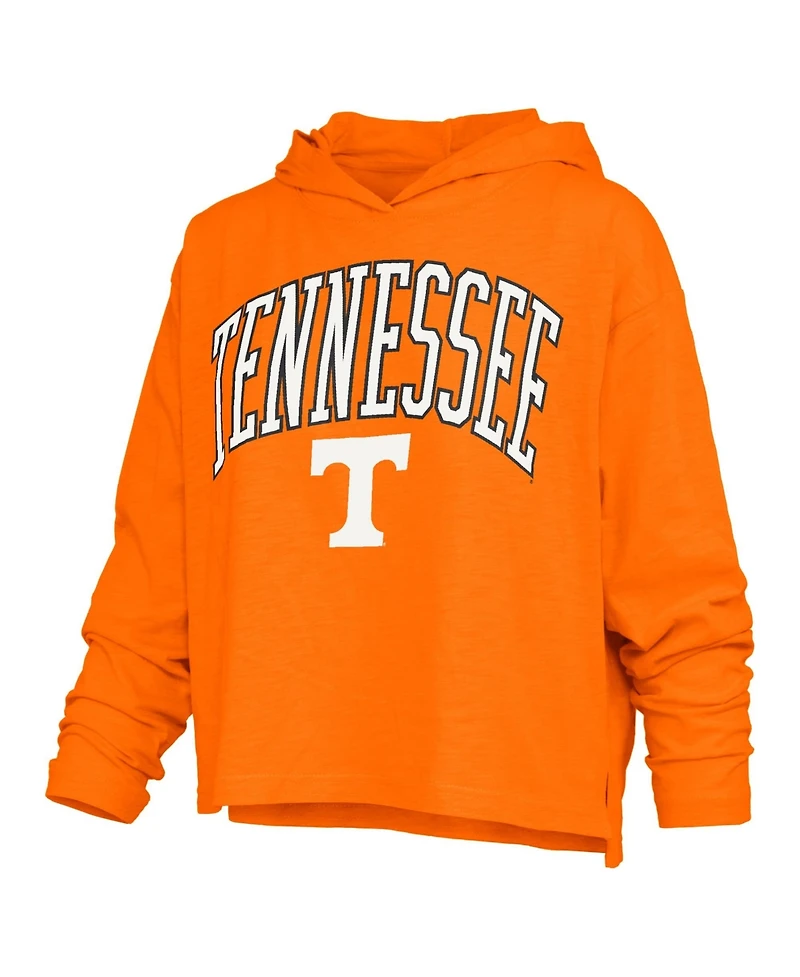 Pressbox Women's Nelson Tennessee Volunteers Hooded Slub Oversized Long-Sleeve T-Shirt