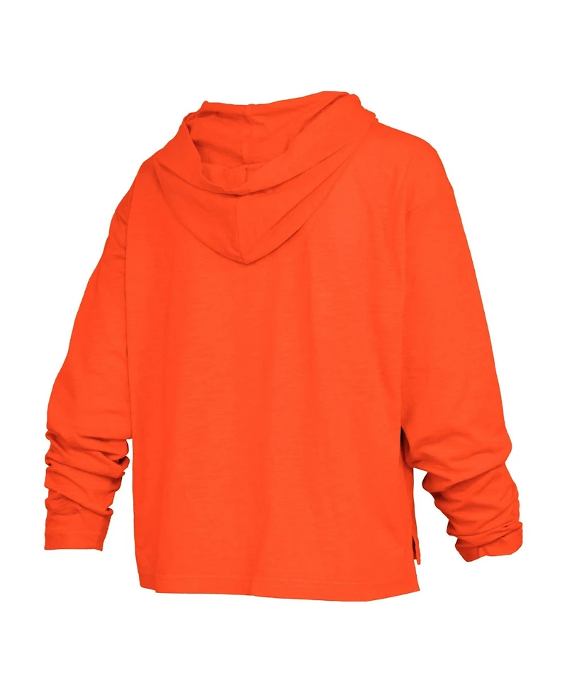 Pressbox Women's Nelson Oregon State Beavers Hooded Long Sleeve Slub T-Shirt
