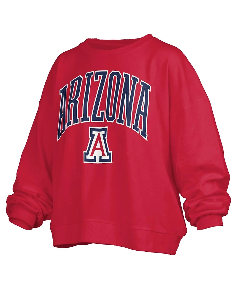 Pressbox Women's Janise Arizona Wildcats Oversized-Fit Fleece Sweatshirt