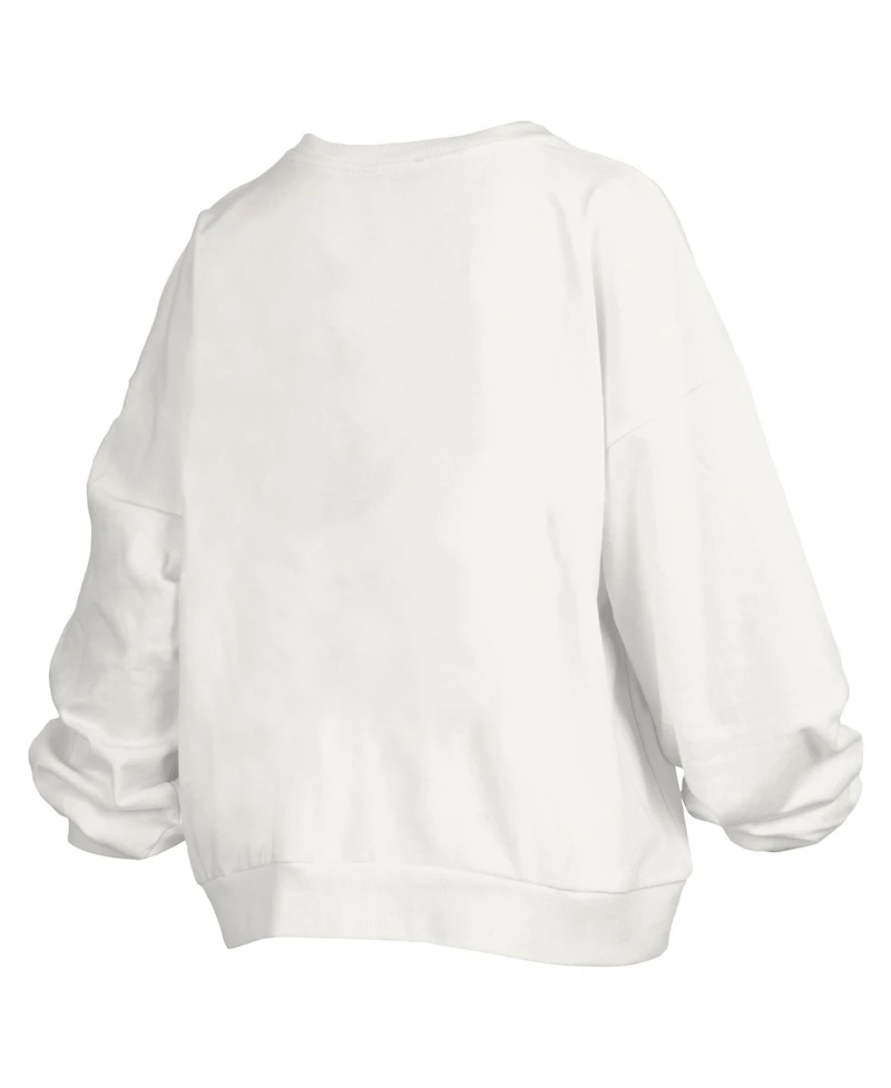 Pressbox Women's Arkansas Razorbacks Janice Oversized Graphic Crewneck Sweatshirt