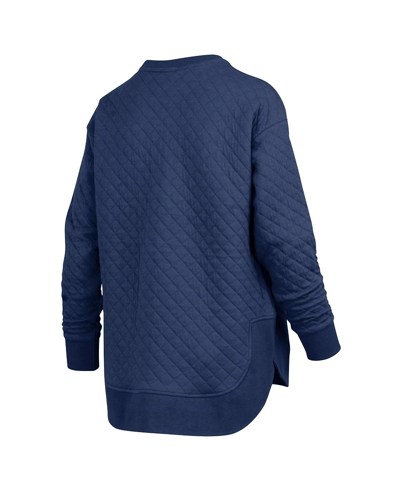 Pressbox Women's West Virginia Mountaineers Quilted Graphic Pullover Sweatshirt