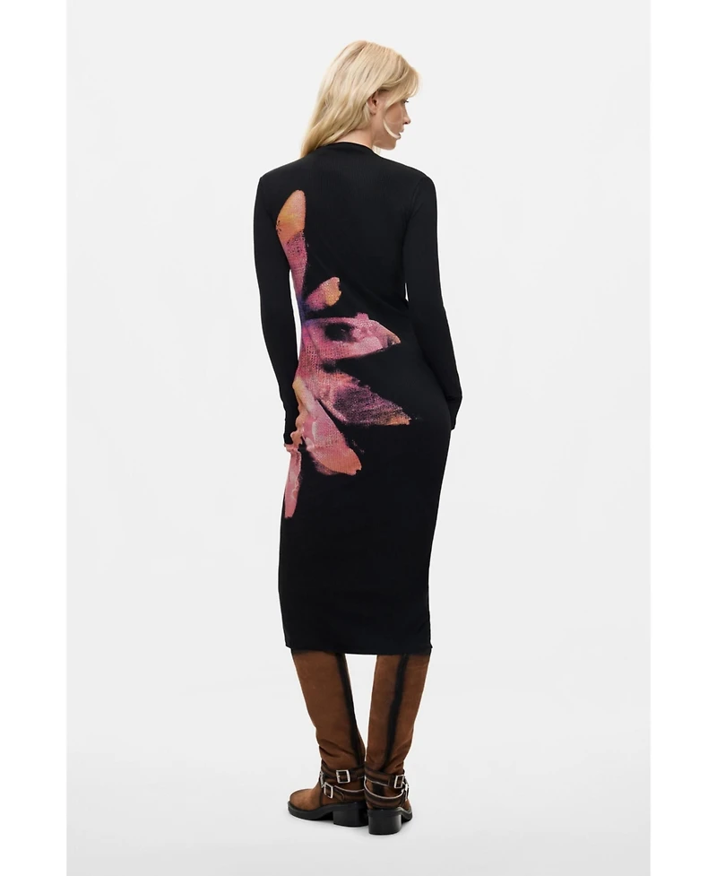 Desigual Women's Long Sleeve Flower Dress