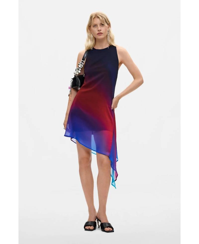 Desigual Women's Asymmetric tulle dress