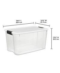 Sterilite 4 Sets of 70 Quart Latch Lid Tote and 6 Sets of 18 Quart Latch Lid Tote