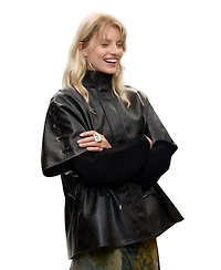 Desigual Women's Poncho Leather Effect