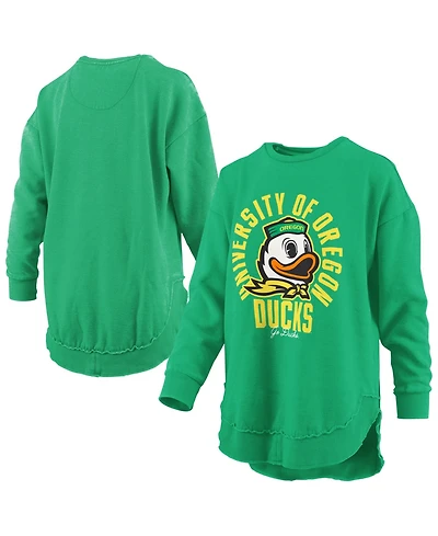 Pressbox Women's Oregon Ducks Blitz Graphic Fleece-Lined Crewneck Sweatshirt