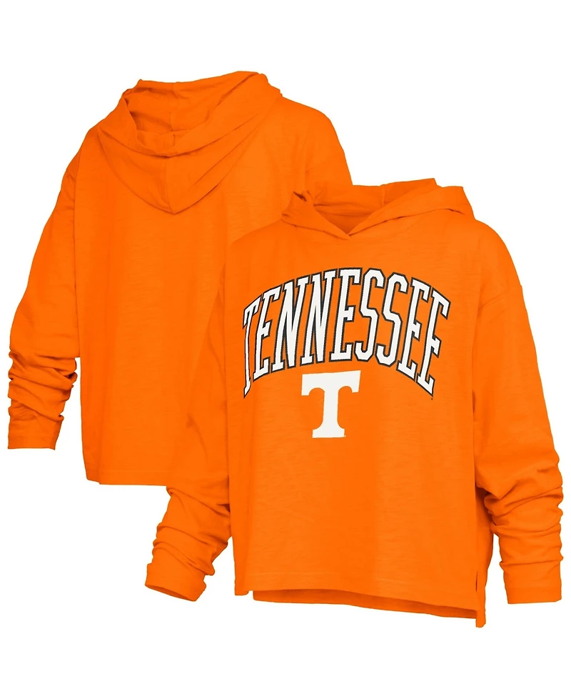 Pressbox Women's Nelson Tennessee Volunteers Hooded Slub Oversized Long-Sleeve T-Shirt