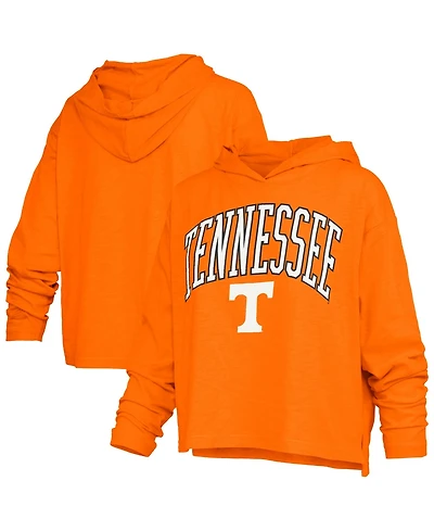 Pressbox Women's Nelson Tennessee Volunteers Hooded Slub Oversized Long-Sleeve T-Shirt