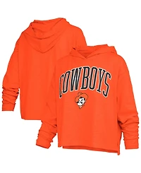 Pressbox Women's Oklahoma State Cowboys Nelson Oversized Slub-Fabric Side-Slit T-Shirt