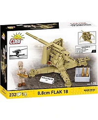 Cobi Historical Collection Wwii 8.8 cm Flak 18 (Dak) Cannon 232-Piece Building Set, Ages 9+