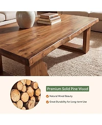 Tribesigns Coffee Center Table, Farmhouse Rectangle Tea Cocktail Table