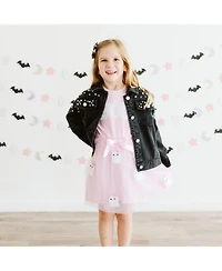 Sweet Wink Girls' 4-16 Boo Halloween Sequin Patch Tulle Tutu Dress