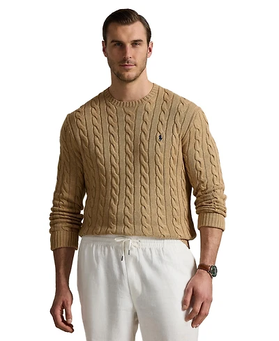 Polo Ralph Lauren Men's Big & Tall Cable-Knit Cotton Sweater