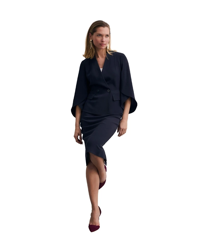 The Fold Women's Clever Crepe Pencil Skirt