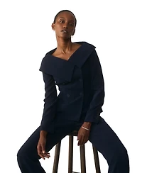The Fold Women's Lorelli Double-Breasted Tailored Blazer