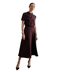 The Fold Women's Draped Midi Skirt